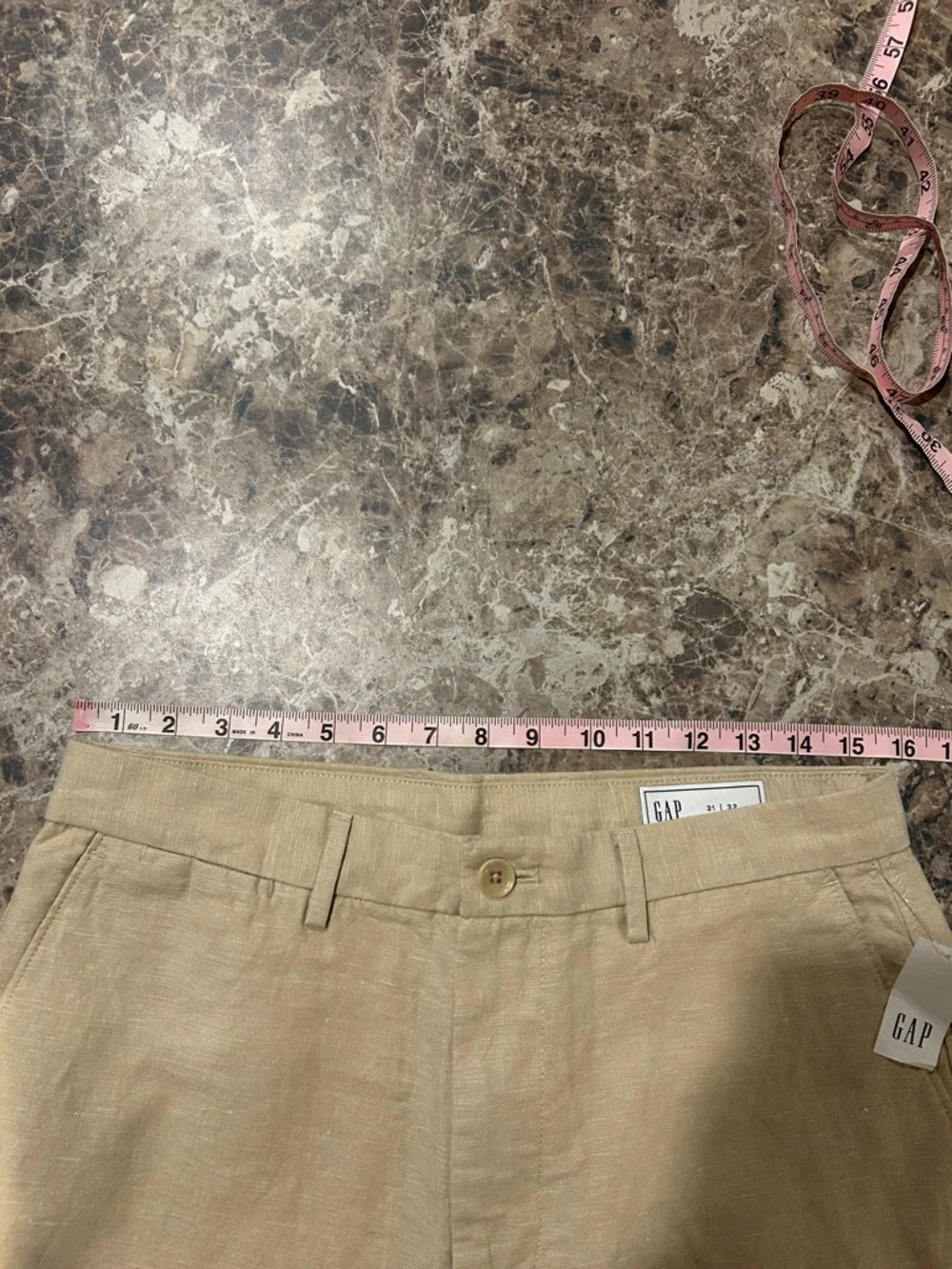 Gap 90s Loose Linen Trouser Pant Tan NWT Men’s 31